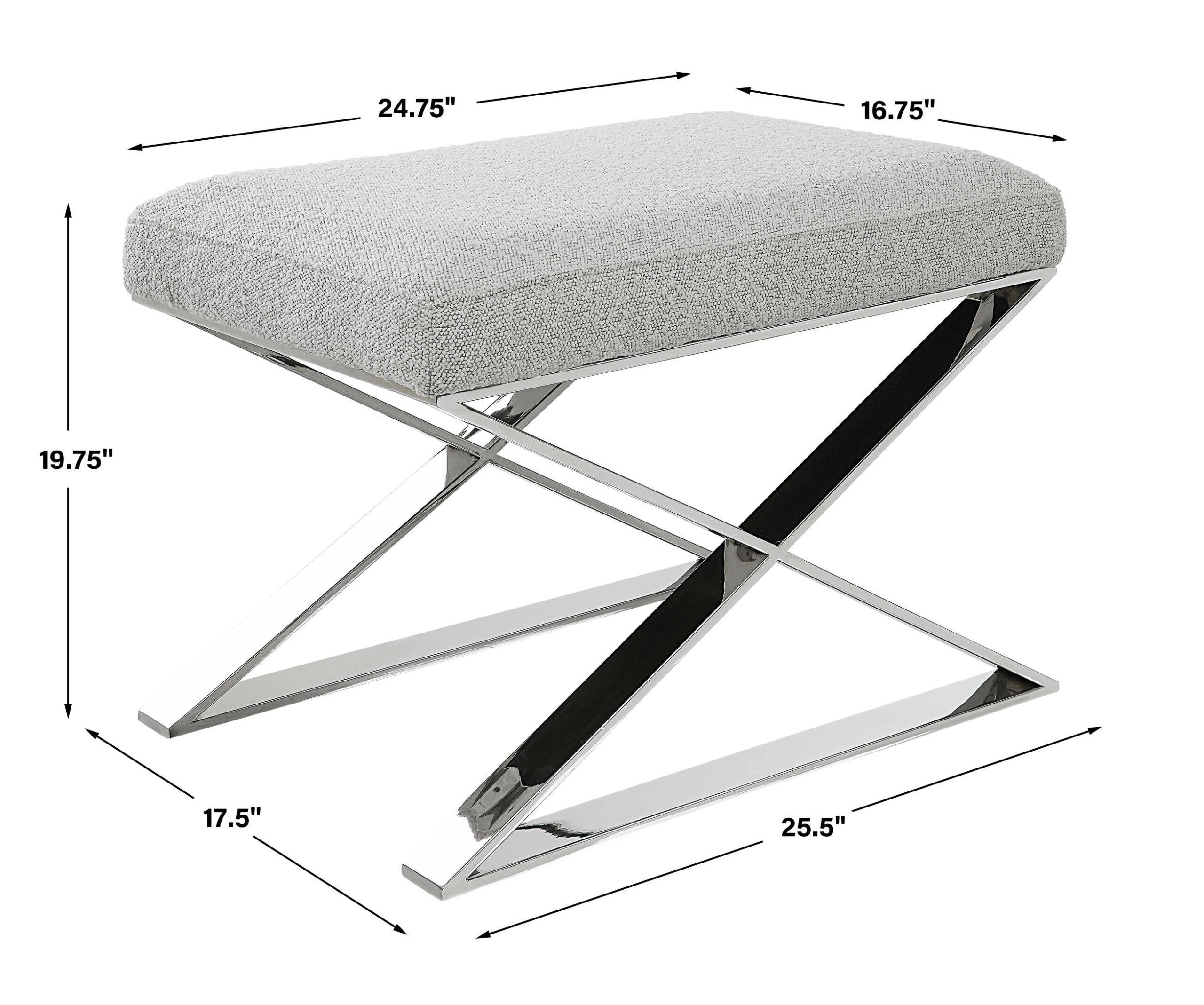 Intersection Bench with Ivory Boucle Cushion - Image 6