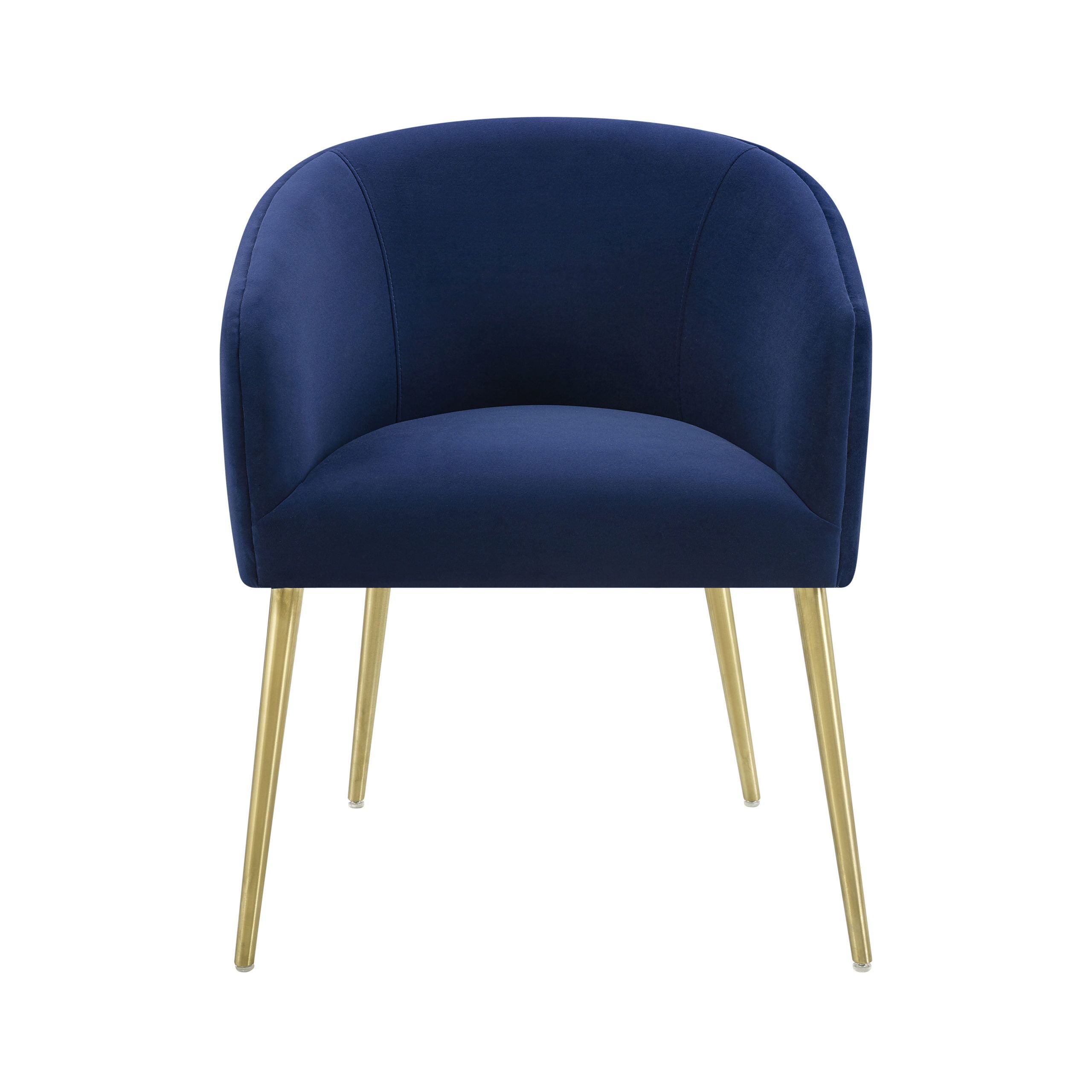 ARYA PERFORMANCE VELVET NAVY DINING CHAIR - Image 6