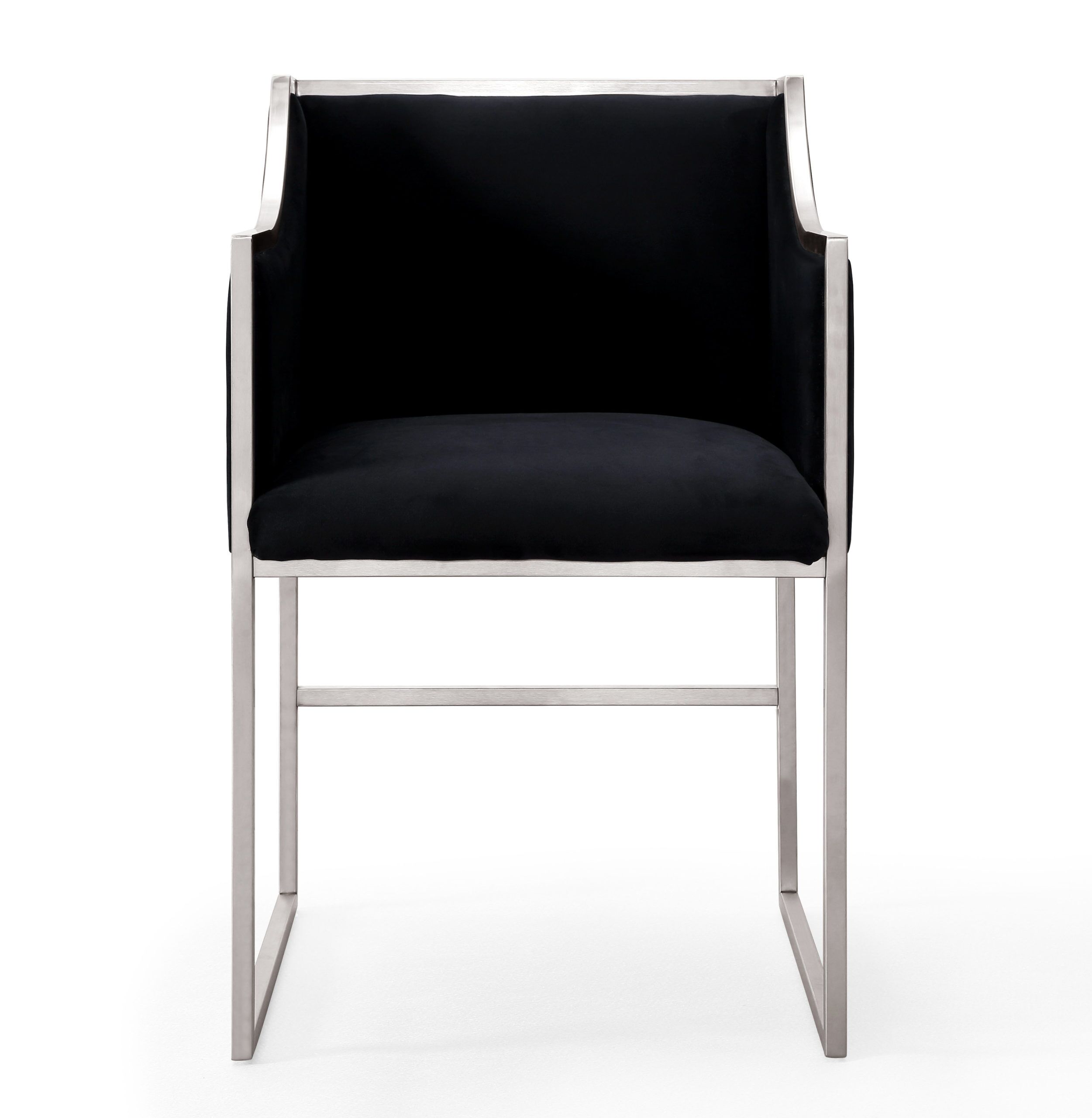 ATARA BLACK VELVET SILVER CHAIR - Image 3