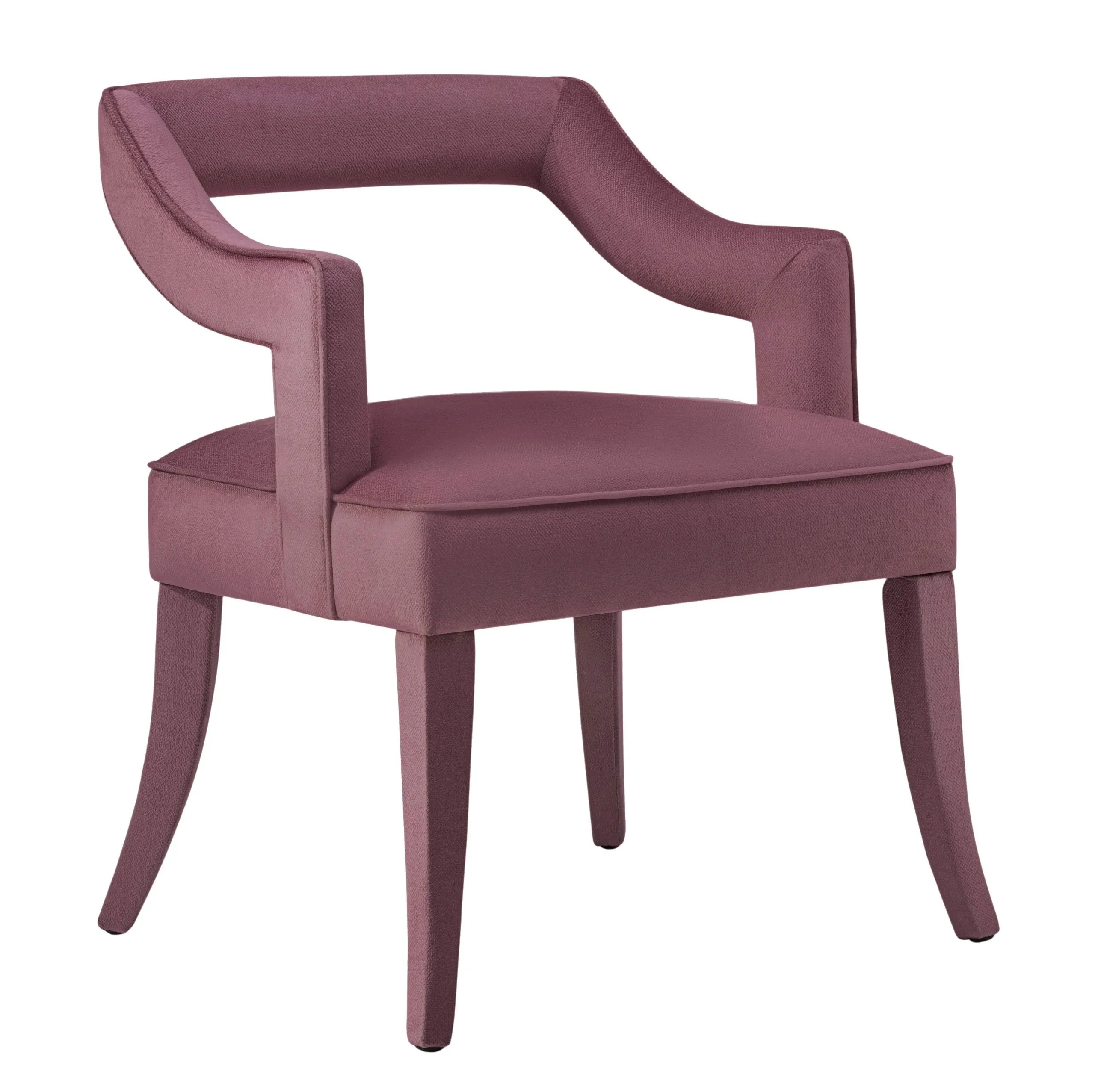 TIFFANY PINK SLUB VELVET CHAIR