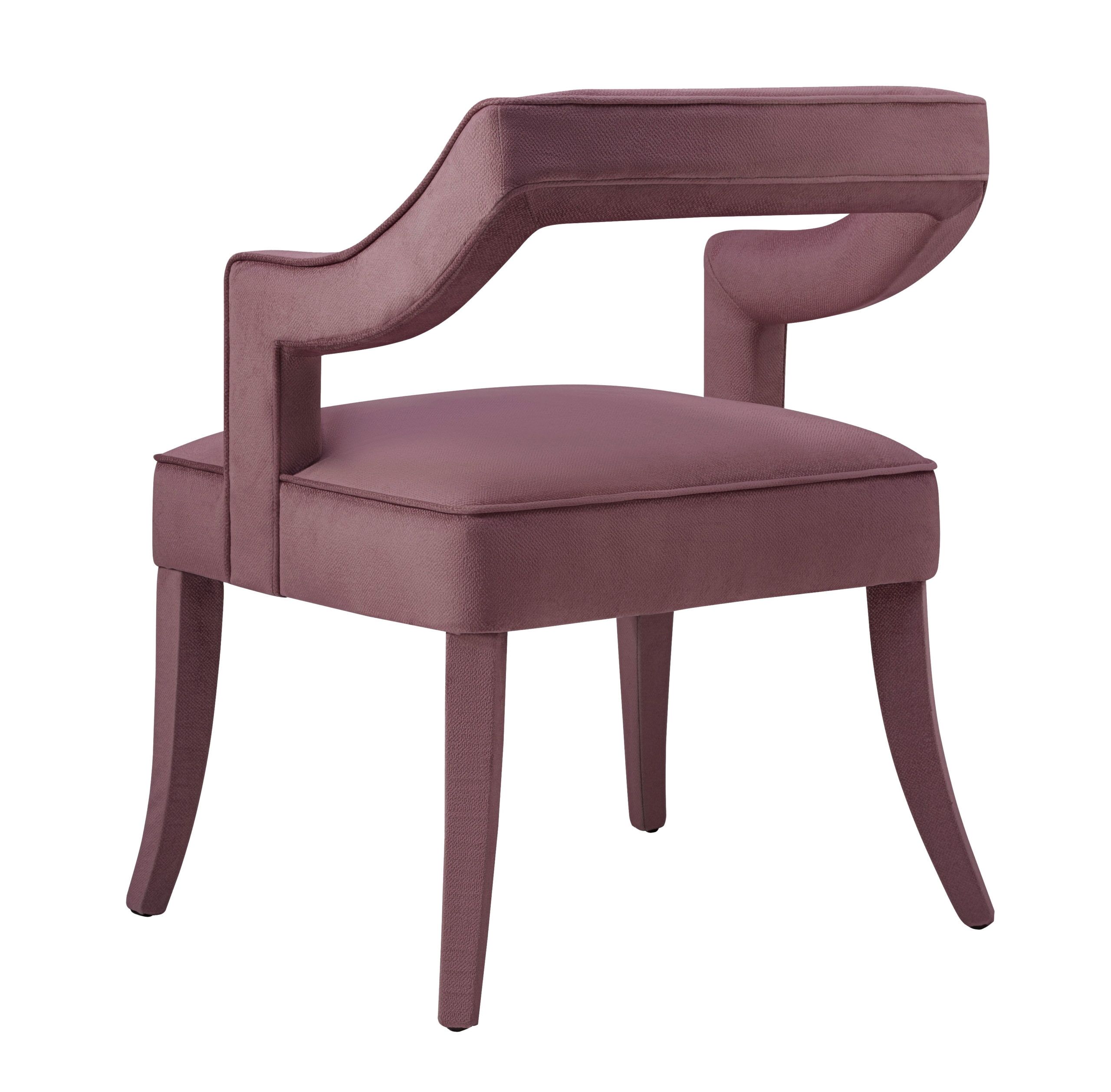 TIFFANY PINK SLUB VELVET CHAIR - Image 5