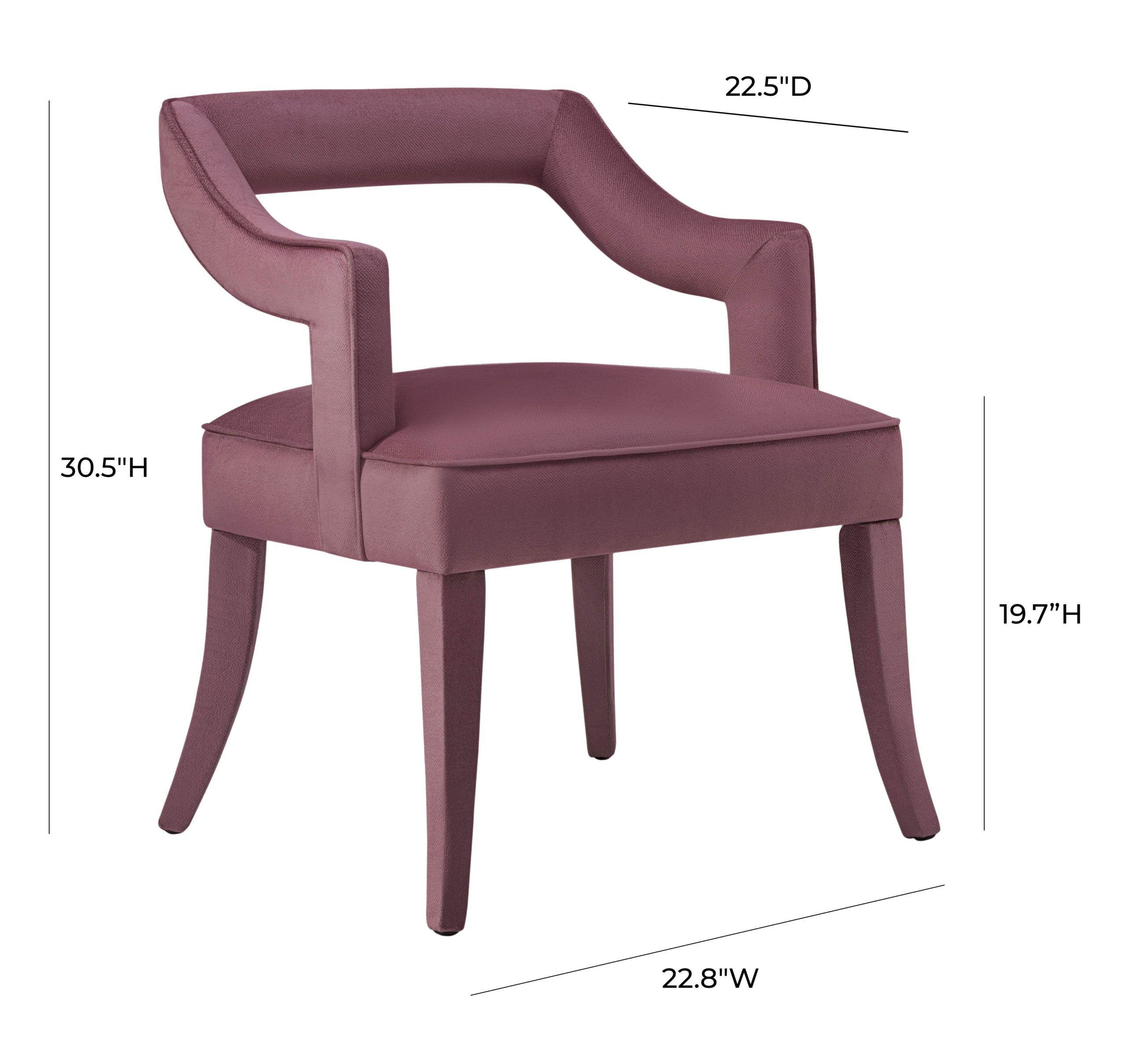 TIFFANY PINK SLUB VELVET CHAIR - Image 3