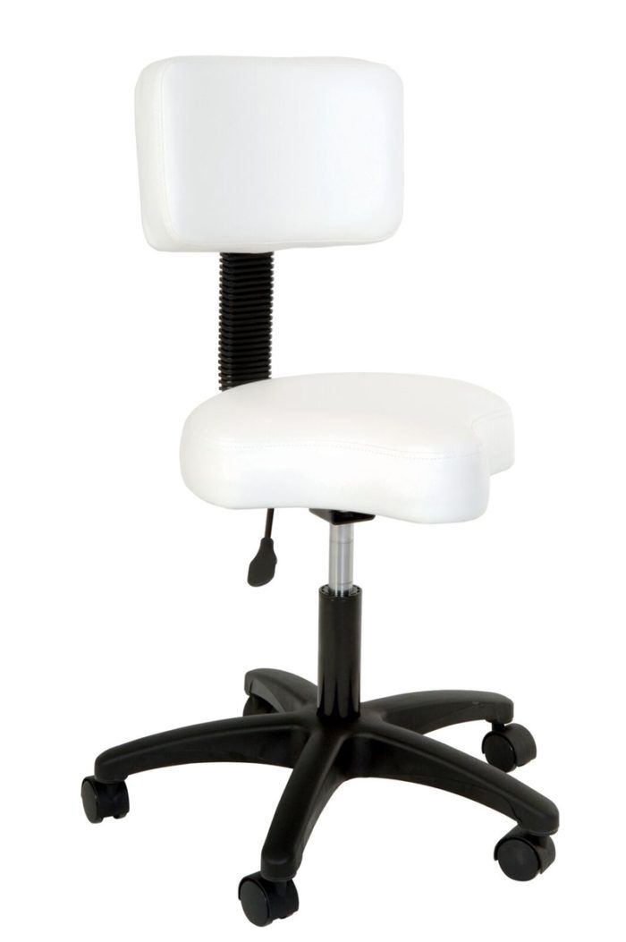 Contoured Air-Lift Stool with Backrest