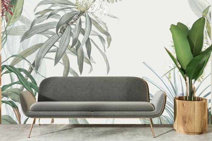 Green Botanical Wall Covering by Michele Pelafas