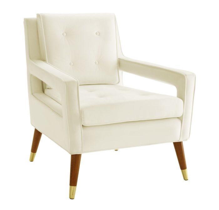 DRAPER CREAM VELVET CHAIR