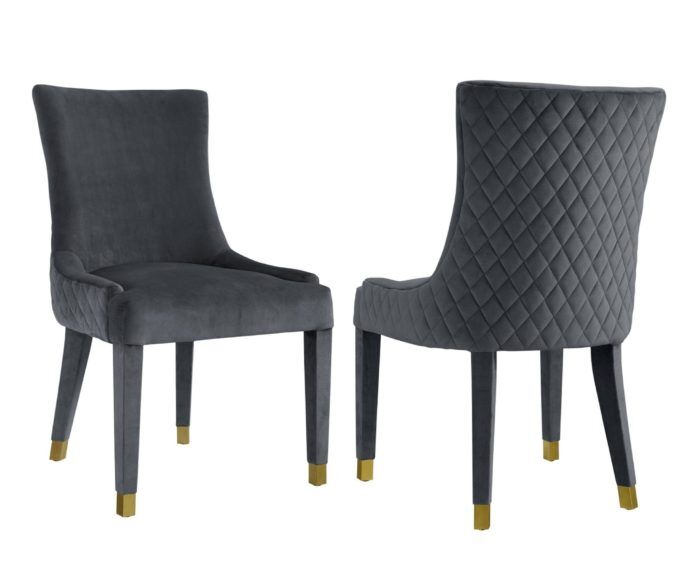 DIAMOND GRAY CHAIR - SET OF TWO