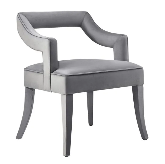 TIFFANY GREY VELVET CHAIR