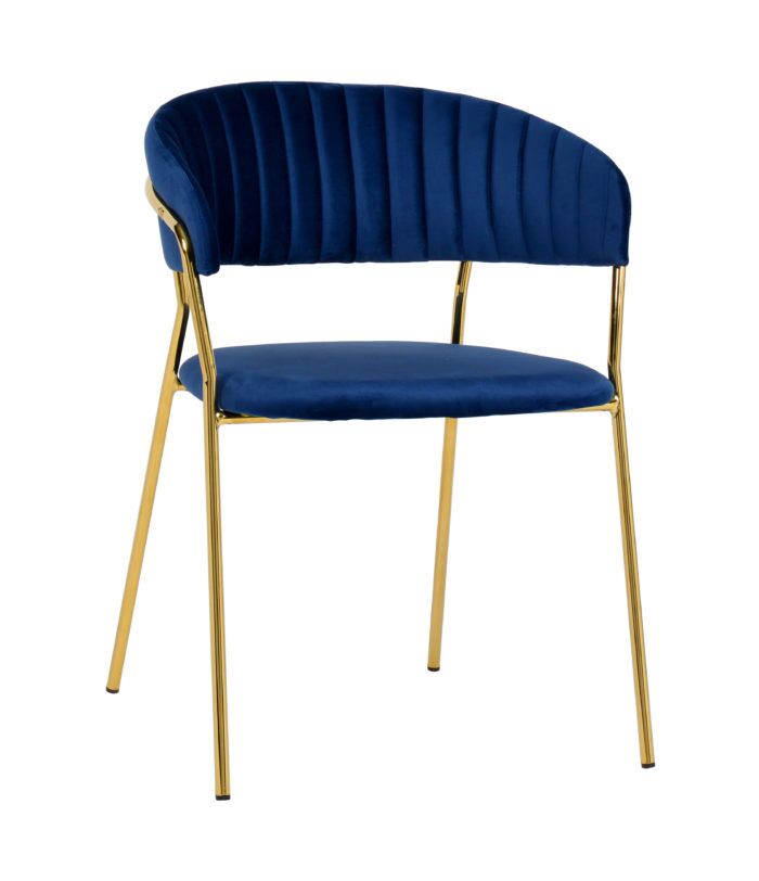 PADMA NAVY VELVET CHAIR   (SET OF 2)