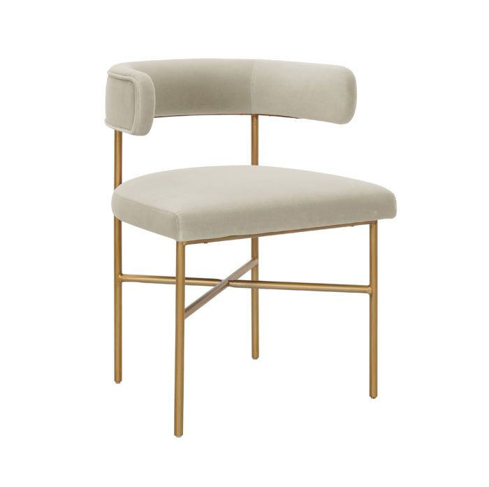 KIM VELVET CHAIR IN CREAM