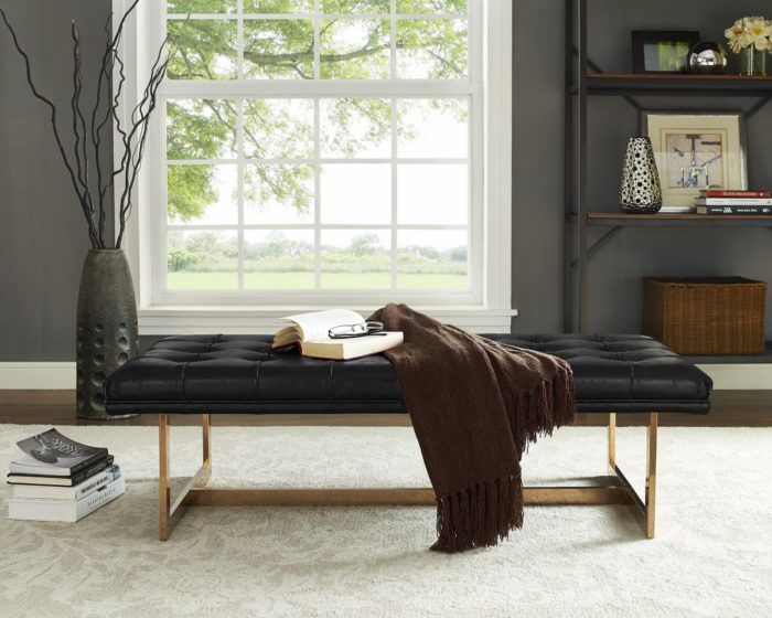 OPPLAND BLACK BENCH