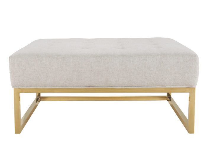 NOVA METALIC BEIGE OTTOMAN