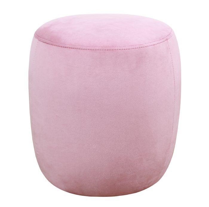 WILLOW BLUSH VELVET OTTOMAN