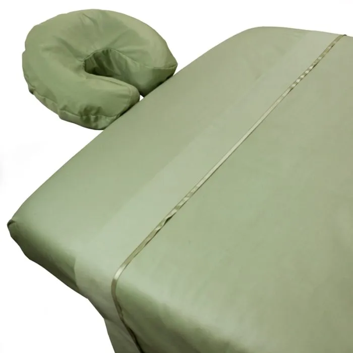 Egyptian Cotton Percale Spa Sheet Set - Antique Sage