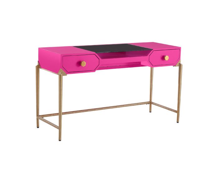 Bajo Pink Lacquer Desk