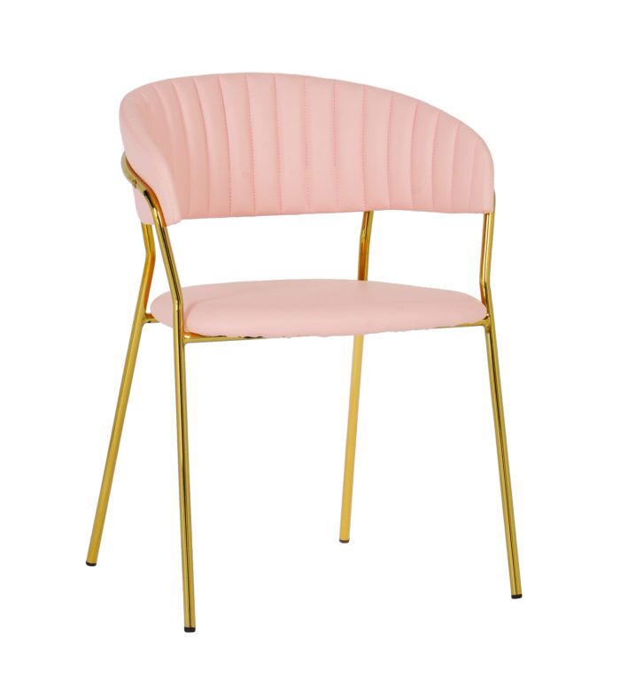 PADMA BLUSH VEGAN LEATHER CHAIR   (SET OF 2)