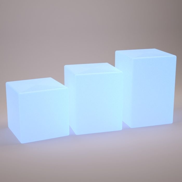 Glow Display Cubes, Set of 3