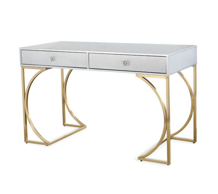 LEXIE TWO DRAWER LACQUER DESK