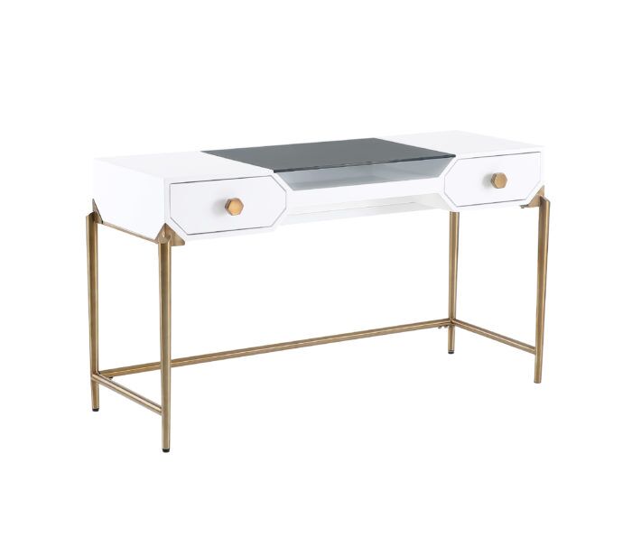 Bajo White Lacquer Desk