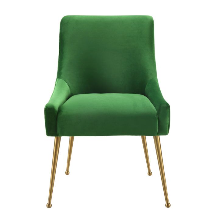 BEATRIX GREEN VELVET SIDE CHAIR