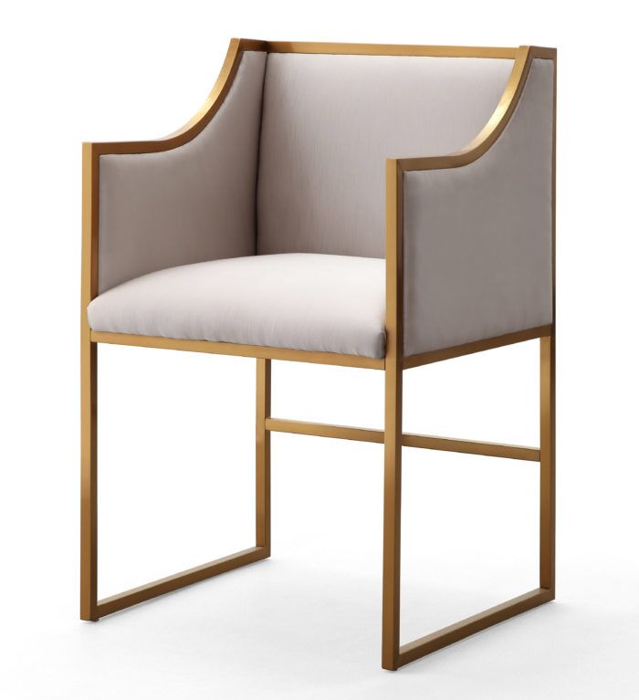 ATARA CREAM VELVET GOLD CHAIR