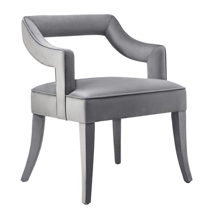 TIFFANY GREY VELVET CHAIR