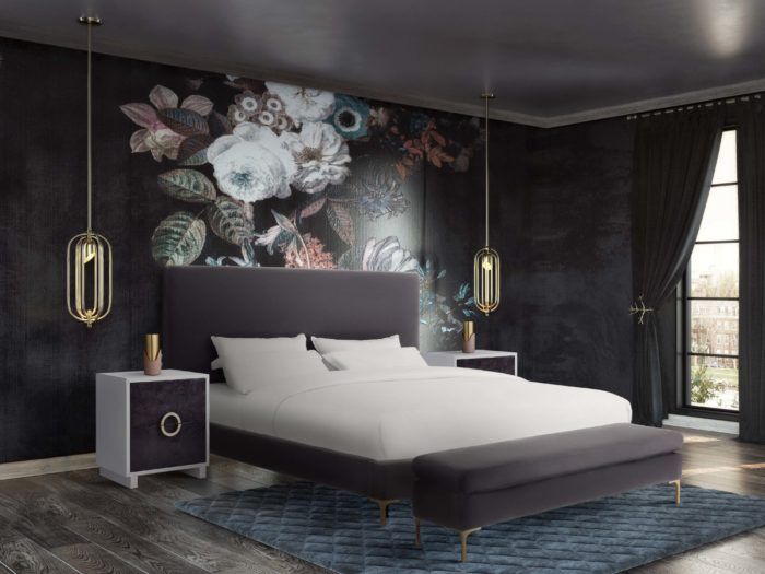 DELILAH GREY VELVET BENCH