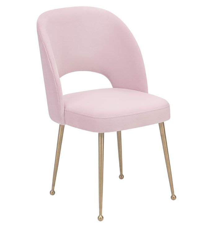 SWELL BLUSH VELVET CHAIR