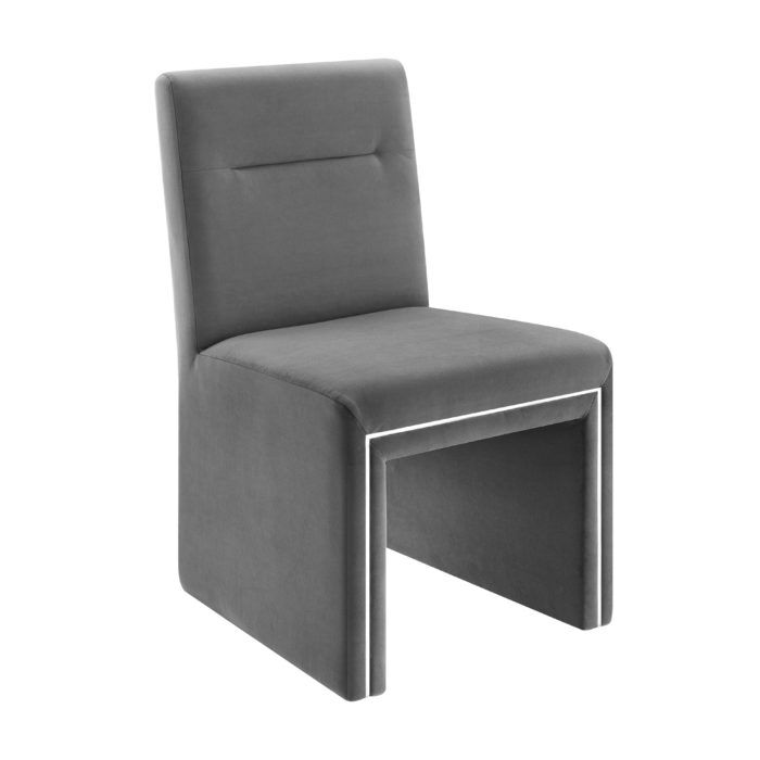JAFFA GREY VELVET CHAIR