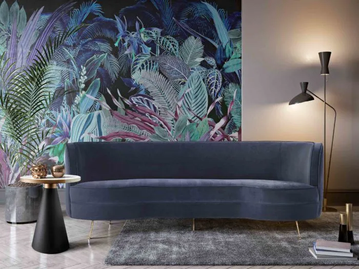 FLARE DARK GREY VELVET SOFA