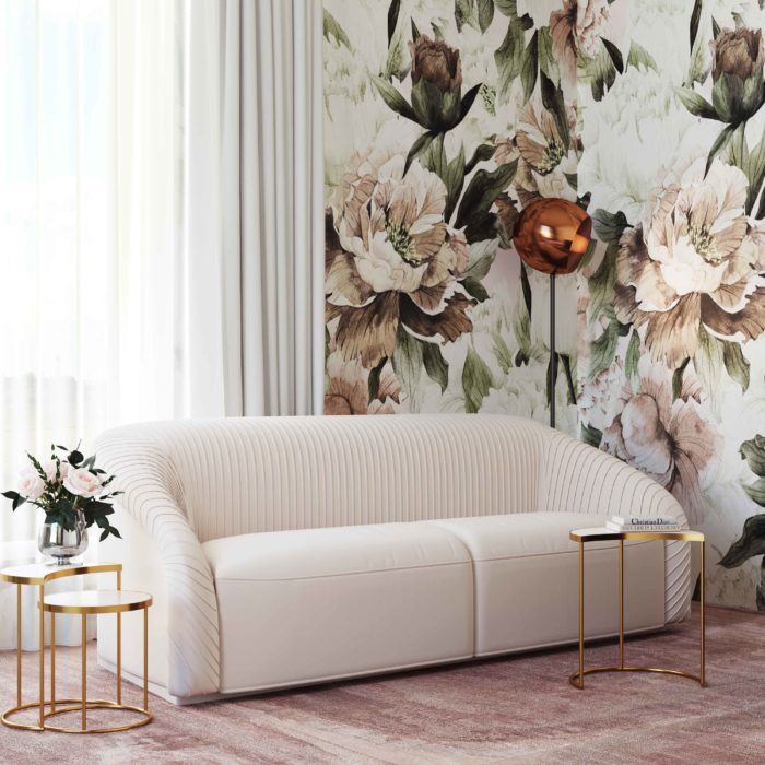 YARA PLEATED BEIGE VELVET