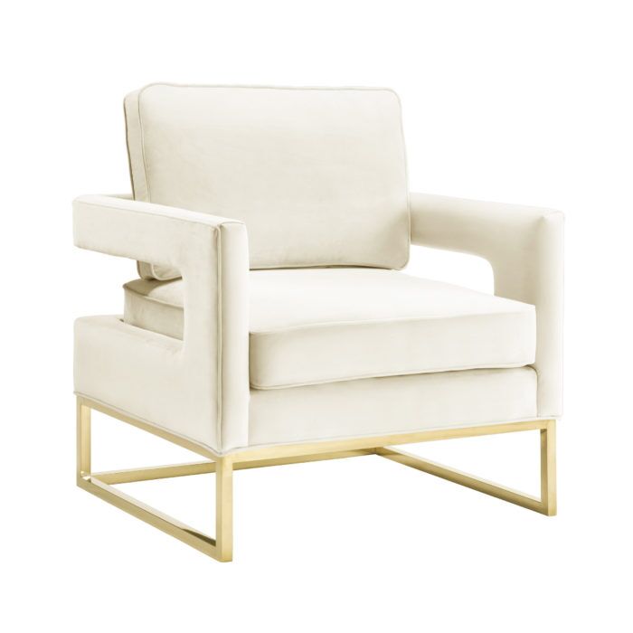 AVERY CREAM VELVET CHAIR