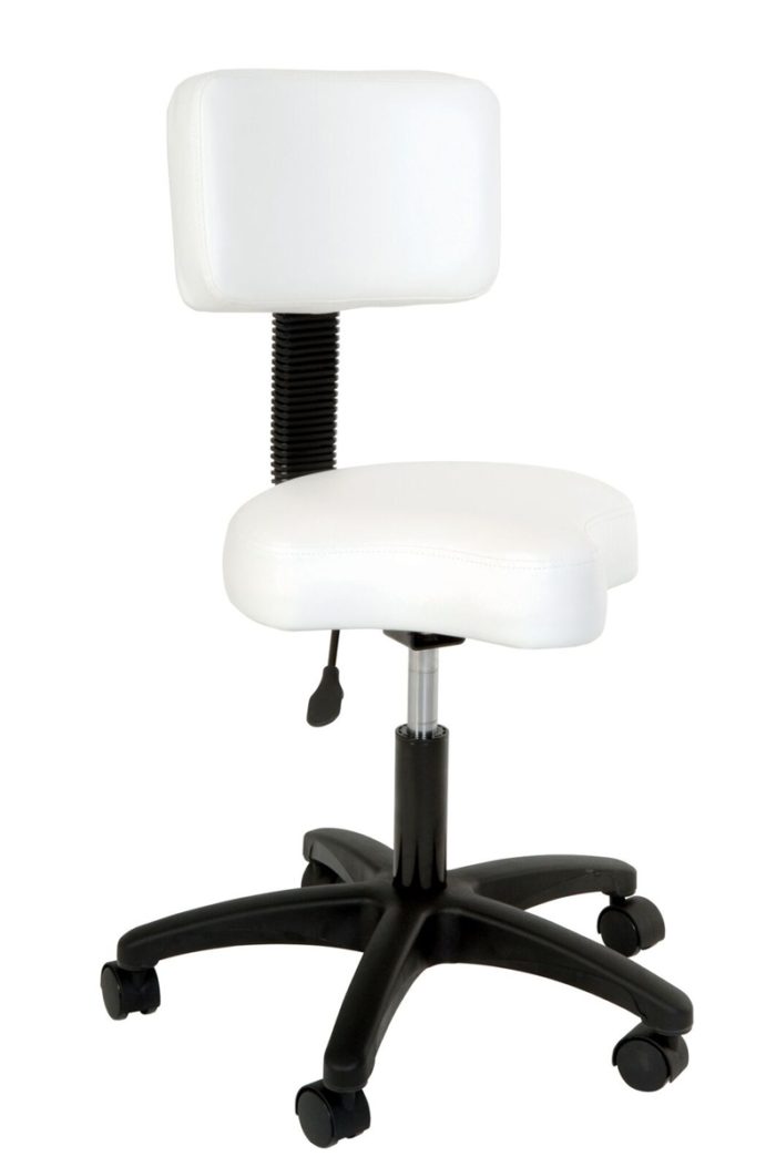 Contoured Air-Lift Stool with Backrest