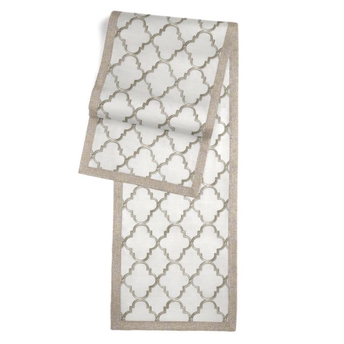 Spa Table Saddle - Fancy Fretwork Silver