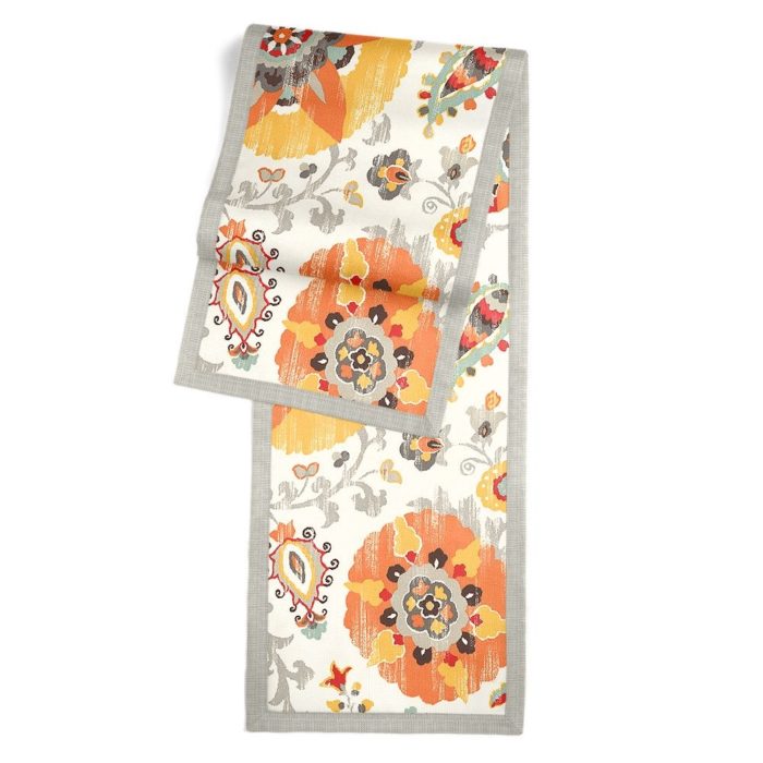 Spa Table Saddle - Suzani Tangerine