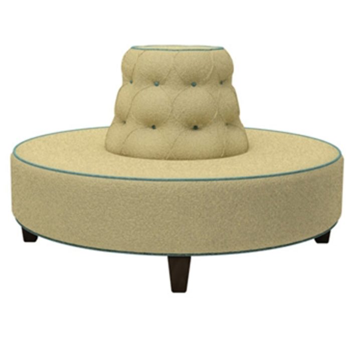 Round Banquette  with Diamond Tufted Back