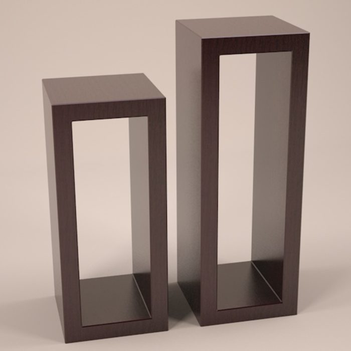 Open Cube Display Pedestals, Set of 2