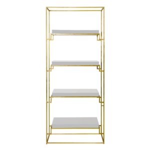 Gold and White Etagere