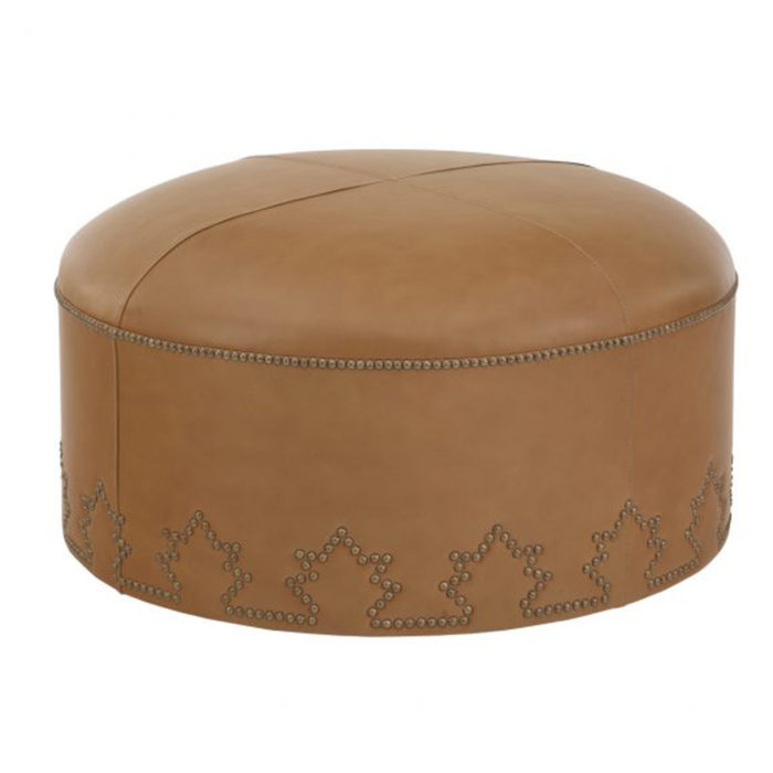 Luxury Ottoman Upholstered Decorative Nail Head