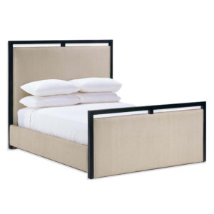 Luxury Upholstered Bed with Wood