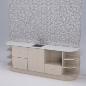 Sink Cabinet with Radius Display