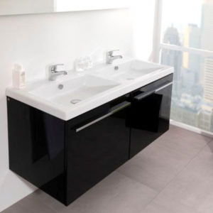 wall mounted double sink vanity houzz