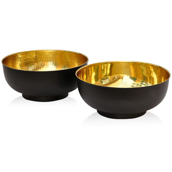 Michele Pelafas Black and Brass Pedicure Bowl