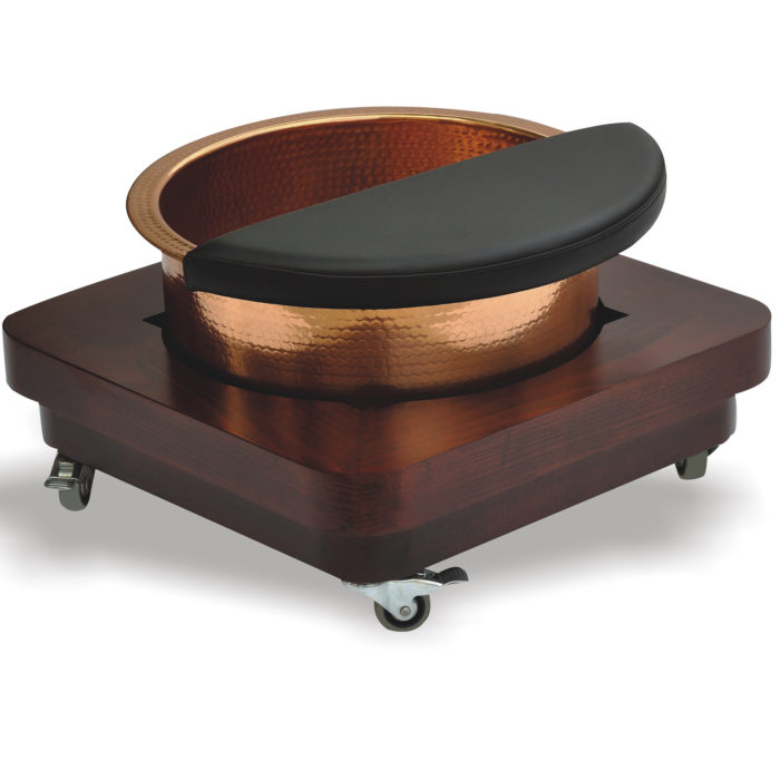 Copper Bowl Pedicure Trolley by Michele Pelafas