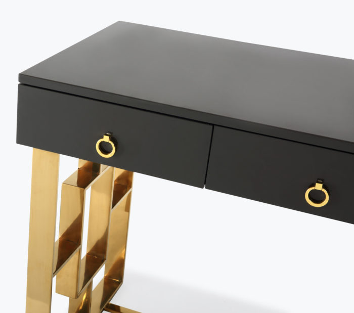 AUDREY GREY LACQUER DESK - Image 8