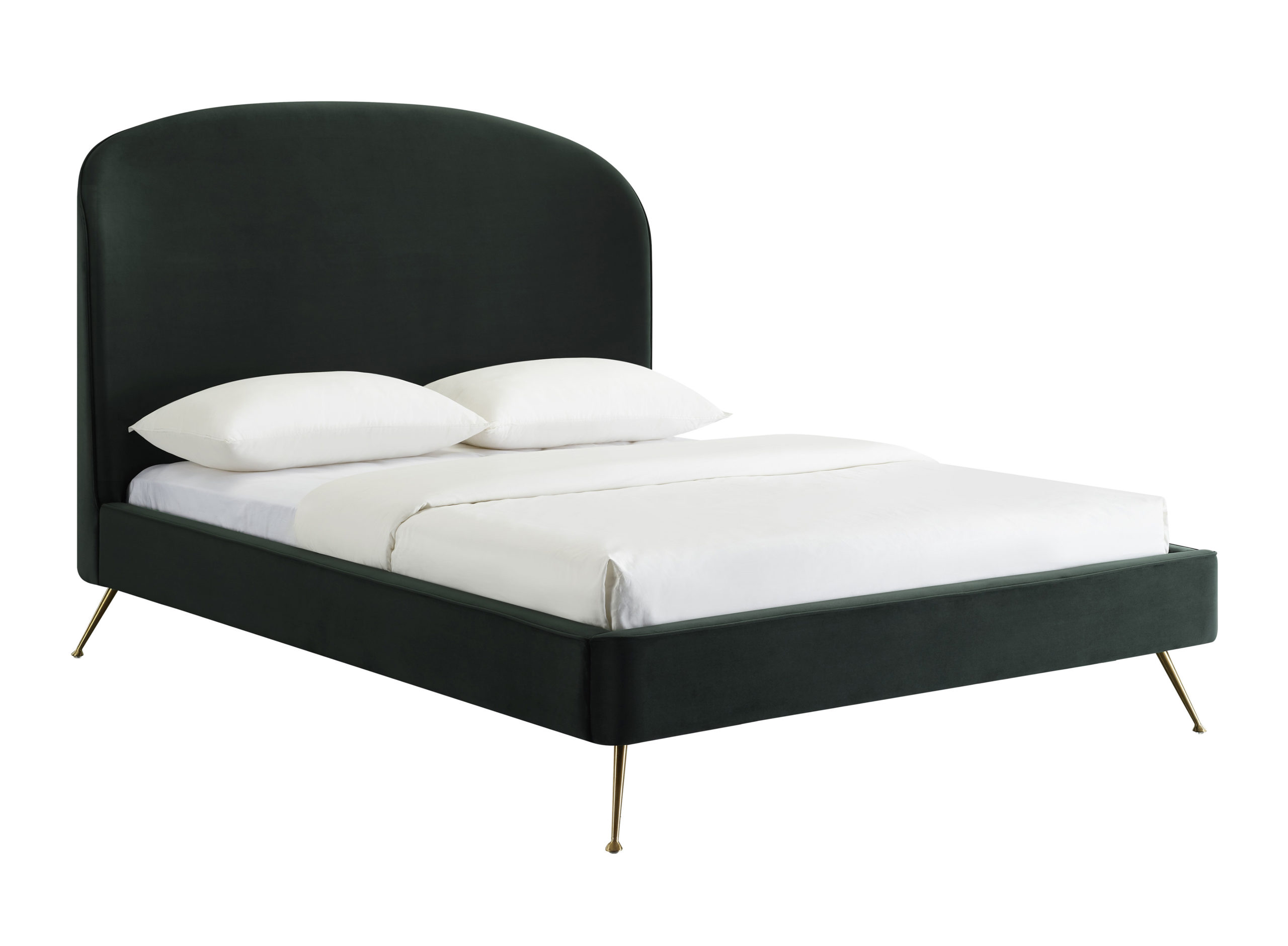 VIVI FOREST GREEN VELVET BED IN QUEEN - Image 3