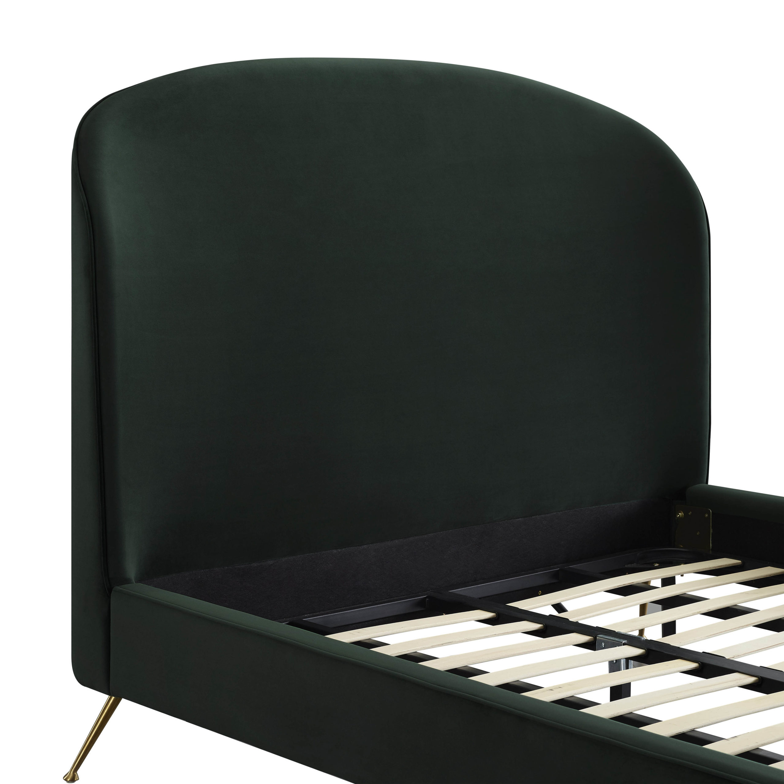 VIVI FOREST GREEN VELVET BED IN QUEEN - Image 6