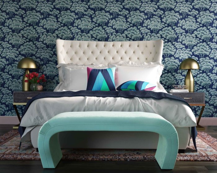 SASSY CREAM VELVET QUEEN BED - Image 2