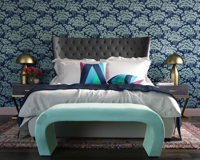 SASSY GREY VELVET QUEEN BED - Image 2