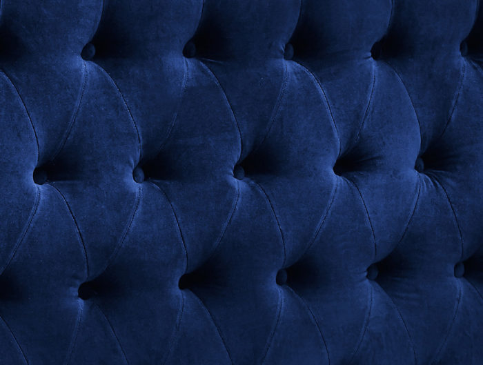 FINLEY BLUE VELVET BED IN QUEEN - Image 3