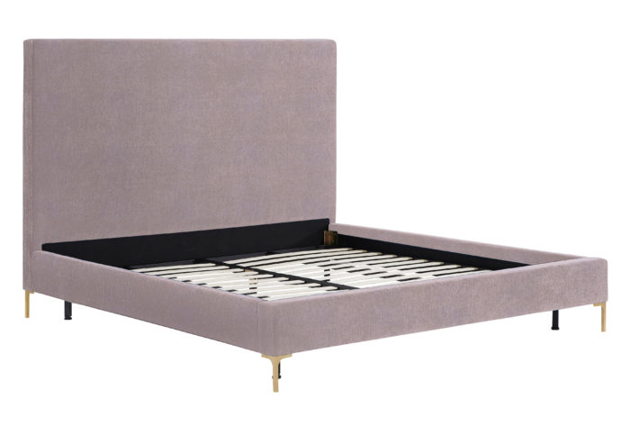 DELILAH BLUSH TEXTURED VELVET BED IN QUEEN - Image 4
